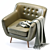 Barhat Rain Armchair: Stylish Comfort for Your Home 3D model small image 3