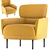 LEOLUX LX Armchair: Modern Elegance with Adjustable Texture 3D model small image 1