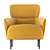 LEOLUX LX Armchair: Modern Elegance with Adjustable Texture 3D model small image 2