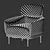 LEOLUX LX Armchair: Modern Elegance with Adjustable Texture 3D model small image 5