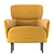 LEOLUX LX Armchair: Modern Elegance with Adjustable Texture 3D model small image 7