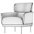 LEOLUX LX Armchair: Modern Elegance with Adjustable Texture 3D model small image 11