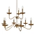 Elegant Steel Wellsley Chandelier 3D model small image 4