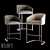 Emery Leather Slope Dining Chair 3D model small image 1