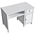 PLUTIME Kids Writing Desk - Classic Style with Storage 3D model small image 4