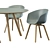 Modern Eco Chair & Round Table 3D model small image 2