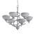 Elegant Dark Mocha Chandelier - Franklin 3D model small image 2