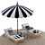 Coastal Retreat Outdoor Lounge Set 3D model small image 3