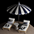 Coastal Retreat Outdoor Lounge Set 3D model small image 4