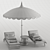 Coastal Retreat Outdoor Lounge Set 3D model small image 5