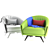 Sleek Saddle Armchair: Modern Elegance 3D model small image 5