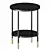 Elegant Asperod Side Table with Black Metal and Smoky Glass 3D model small image 2