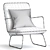 Industrial Lounge Chair Lucas Blue 3D model small image 5