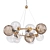 Elegant Silver Leaf Chandelier 3D model small image 1