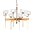 Elegant Aged Brass Chandelier 3D model small image 1