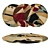 Versatile Round Carpets Set 3D model small image 1