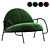 Sleek Half Lounge Chair 3D model small image 1