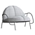 Sleek Half Lounge Chair 3D model small image 5