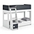 Legenda Modular Loft Bed Set 3D model small image 1