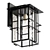 Sleek Black Outdoor Wall Light 3D model small image 1