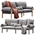 Stylish Lita Sofa: Urban Outfitters' Luxury Comfort 3D model small image 5