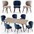 Edward Dining Set: Stunning Table & Louis Chairs 3D model small image 4