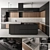 Modern Black Wood 36-Inch Kitchen 3D model small image 1