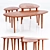 Zen-inspired Zara Home Wooden Tables 3D model small image 1