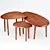 Zen-inspired Zara Home Wooden Tables 3D model small image 8