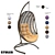 Eco-Rattan OM Hanging Chair 3D model small image 1