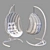 Eco-Rattan OM Hanging Chair 3D model small image 5