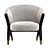 Elegance in Off White: Eichholtz Pavone Barrel Chair 3D model small image 2