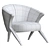 Elegance in Off White: Eichholtz Pavone Barrel Chair 3D model small image 5