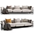 Modern Flexform Zeno Light Sofa 3D model small image 1