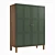 Scandinavian Double Door Wardrobe 140x190x60 cm 3D model small image 2