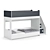 Modular Kids Bed Legenda K43D + LY43A 3D model small image 1