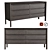 Modern Square Chest of Drawers - 6 Drawers, Solid Handle 3D model small image 1