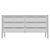 Modern Square Chest of Drawers - 6 Drawers, Solid Handle 3D model small image 3