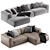 Rolf Benz freistil 187 L Sofa - Modern and Spacious 3D model small image 6