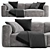 Bolton Sofa: Poliform Elegance 3D model small image 2