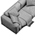Bolton Sofa: Poliform Elegance 3D model small image 4