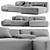 Lema Cloud 3D Sofa: Realistic Design & Accurate Topology 3D model small image 3