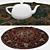 Round Carpets Set: Versatile and Realistic 3D model small image 3