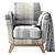 Dublin Dusty Blue Armchair: Stylish and Comfortable 3D model small image 4