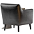 Odens Sherst Leather Armchair 3D model small image 2