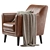Odens Sherst Leather Armchair 3D model small image 3