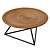 Modern Rattan Spiral Coffee Table 3D model small image 1