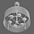 Zeta Lightstar Pendant Chandelier 3D model small image 4