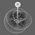 Modern Zeta Lightstar Ceiling Chandelier 3D model small image 5