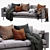 Elegant Loft Sofa by Moooi 3D model small image 6